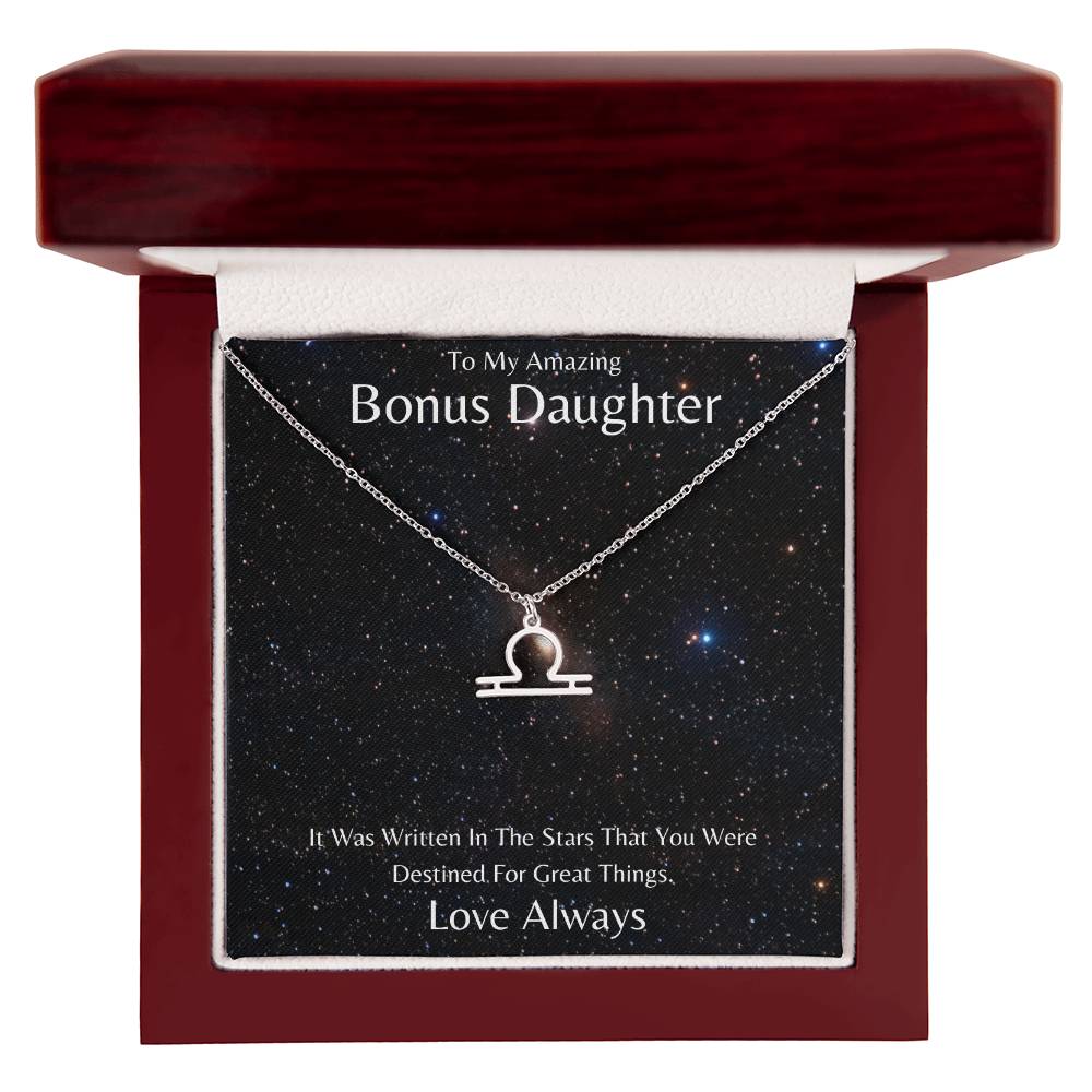 Bonus Daughter Zodiac Necklace, Astrology Necklace, Constellation Necklace
