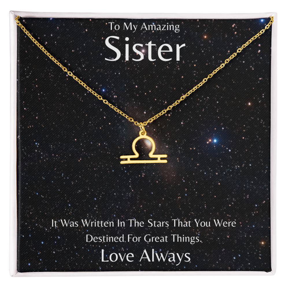 Sister Zodiac Necklace, Astrology Necklace, Constellation Necklace