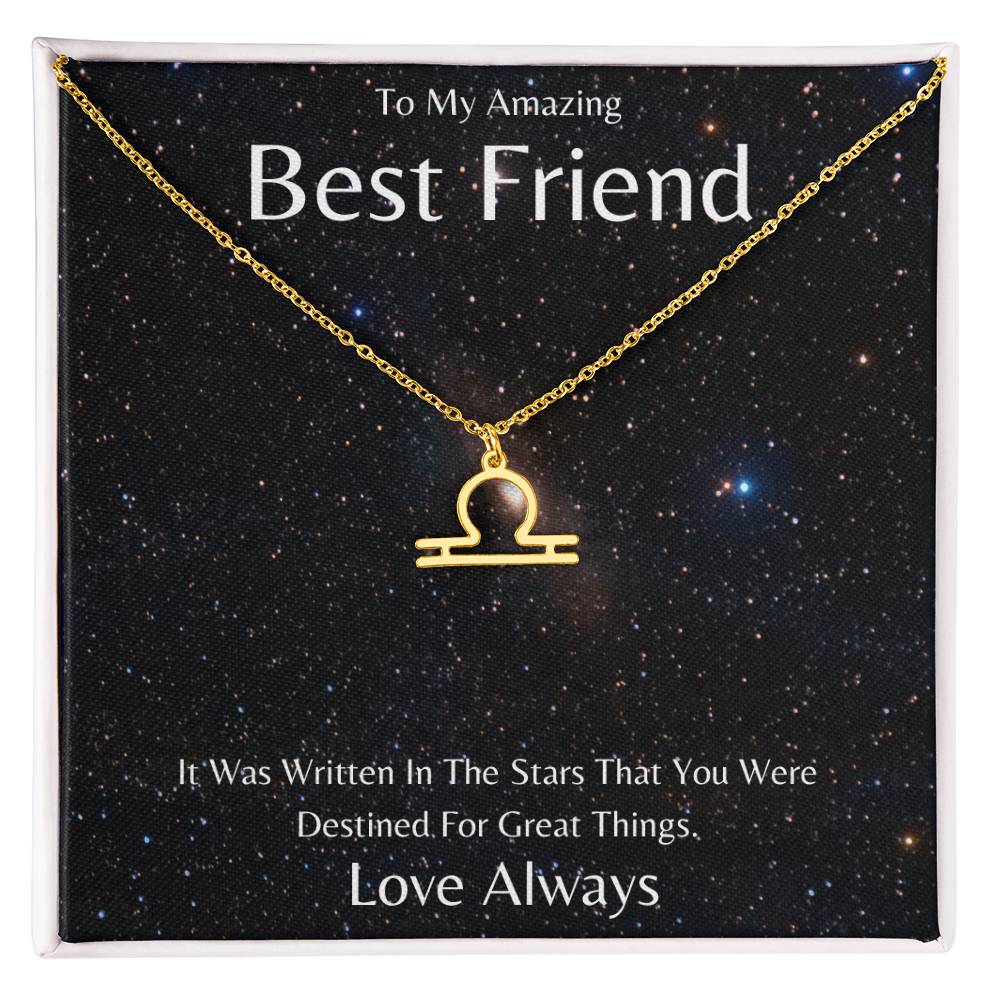 Best Friend Zodiac Necklace, Astrology Necklace, Constellation Necklace