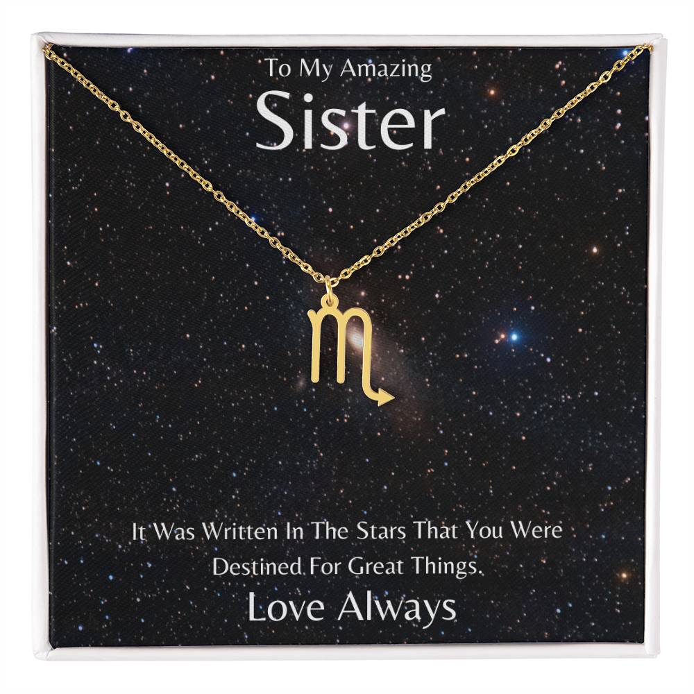 Sister Zodiac Necklace, Astrology Necklace, Constellation Necklace