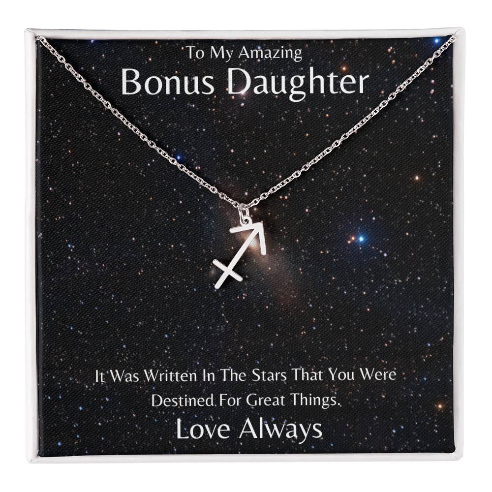 Bonus Daughter Zodiac Necklace, Astrology Necklace, Constellation Necklace