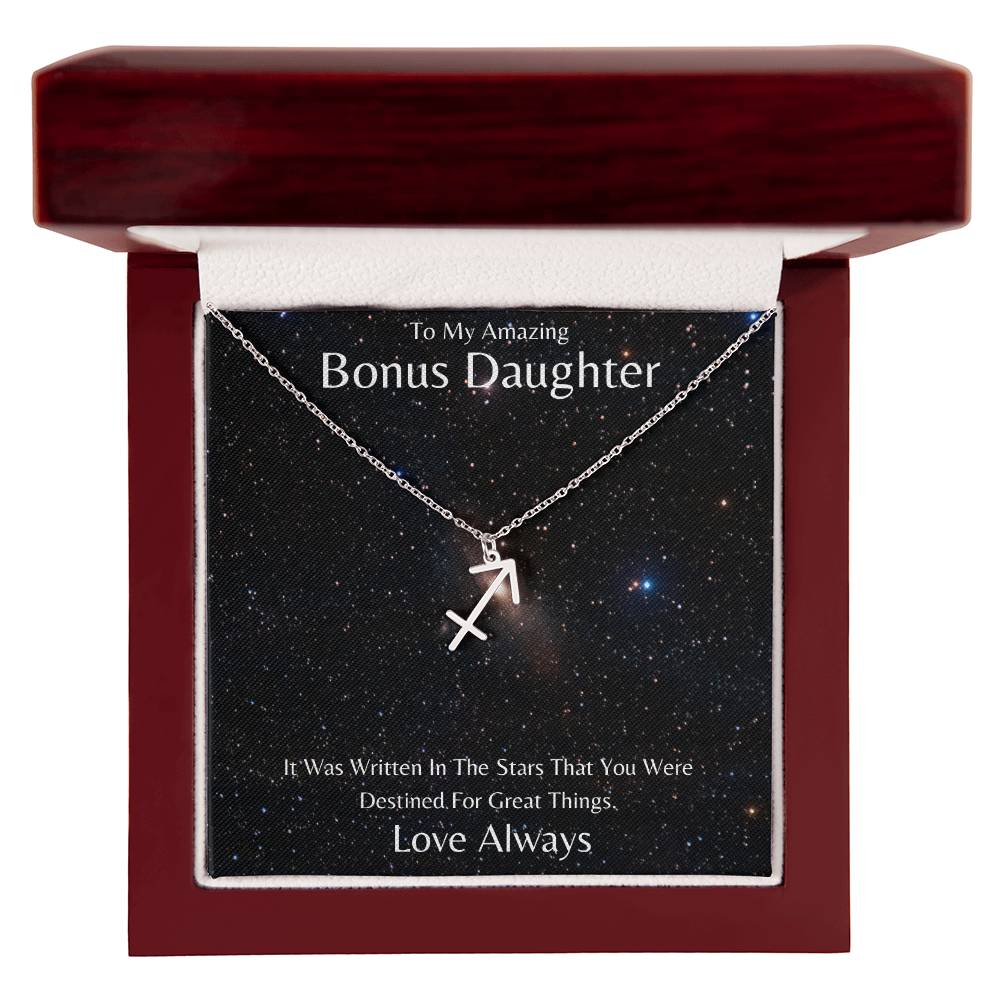 Bonus Daughter Zodiac Necklace, Astrology Necklace, Constellation Necklace