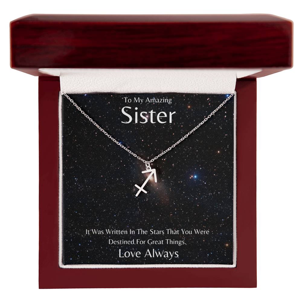 Sister Zodiac Necklace, Astrology Necklace, Constellation Necklace