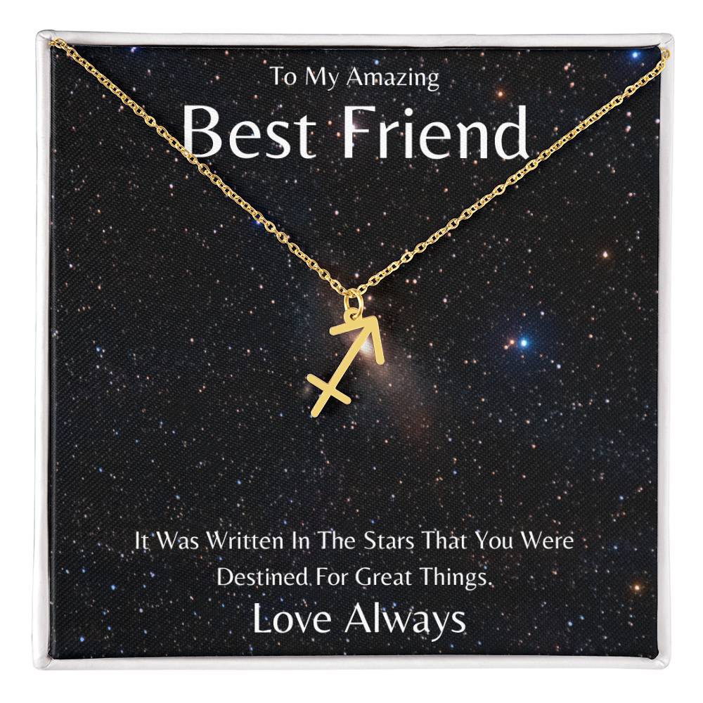 Best Friend Zodiac Necklace, Astrology Necklace, Constellation Necklace