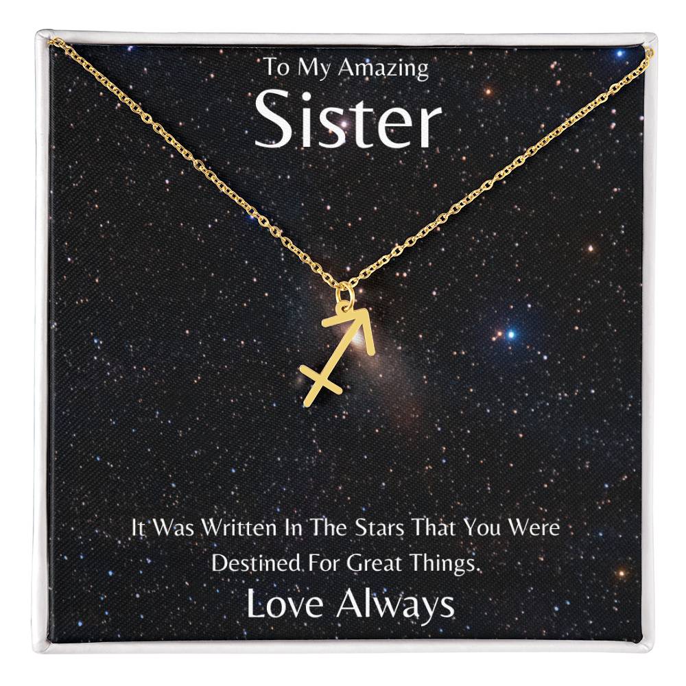 Sister Zodiac Necklace, Astrology Necklace, Constellation Necklace