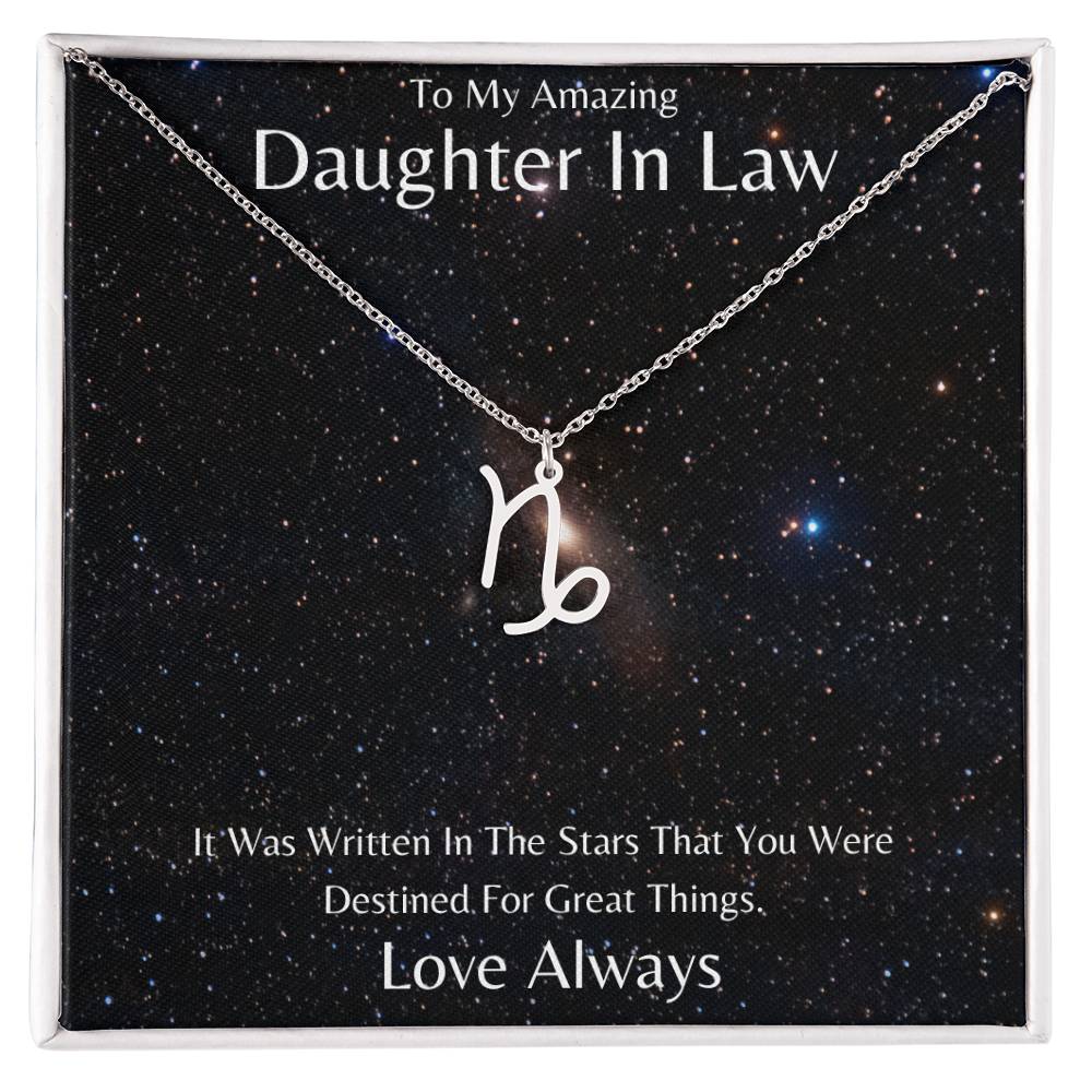 Daughter In Law Zodiac Necklace, Astrology Necklace, Constellation Necklace