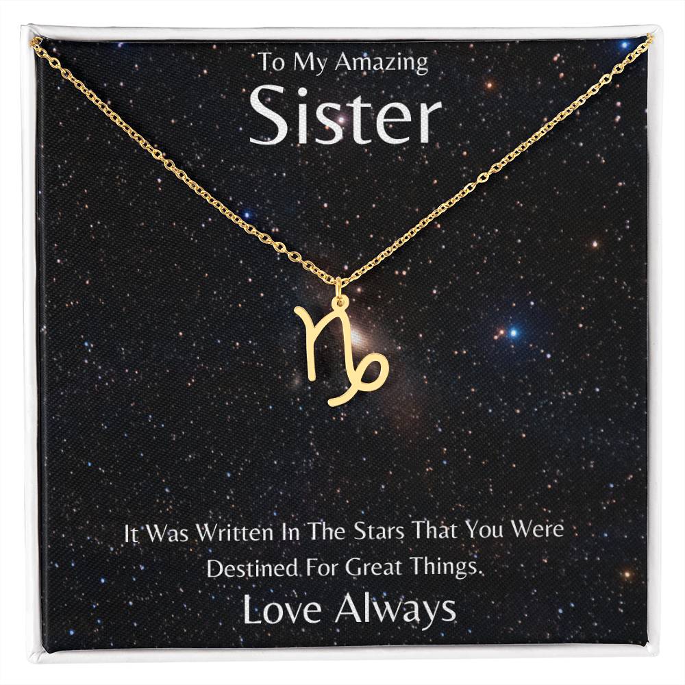 Sister Zodiac Necklace, Astrology Necklace, Constellation Necklace