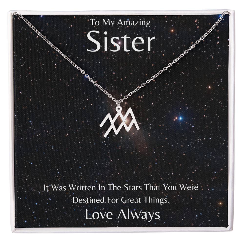 Sister Zodiac Necklace, Astrology Necklace, Constellation Necklace