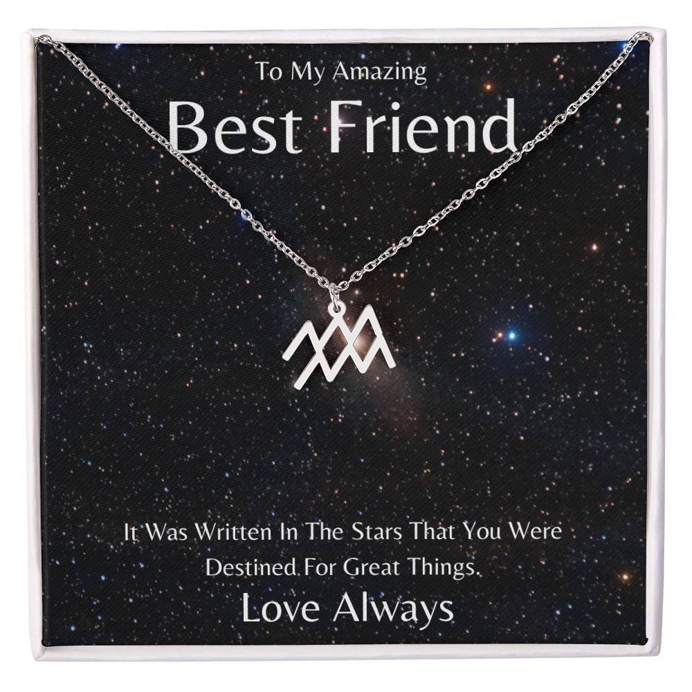 Best Friend Zodiac Necklace, Astrology Necklace, Constellation Necklace