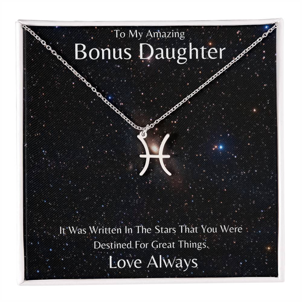 Bonus Daughter Zodiac Necklace, Astrology Necklace, Constellation Necklace