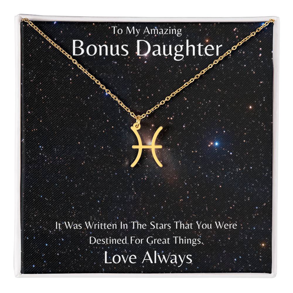 Bonus Daughter Zodiac Necklace, Astrology Necklace, Constellation Necklace