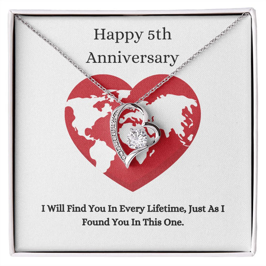 5th Anniversary Gift | Lifetime Forever Love Necklace | Wedding Gift | MNM02