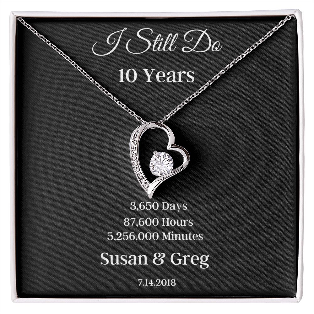 I Still Do, 10th Anniversary Gift, Anniversary Necklace, 10 Years Anniversary gift, Gift for Her, Wedding, Wedding Gift, Soulmate MNM09