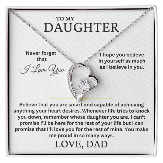 To My Daughter | Believe | Forever Love Necklace | Summer Collection