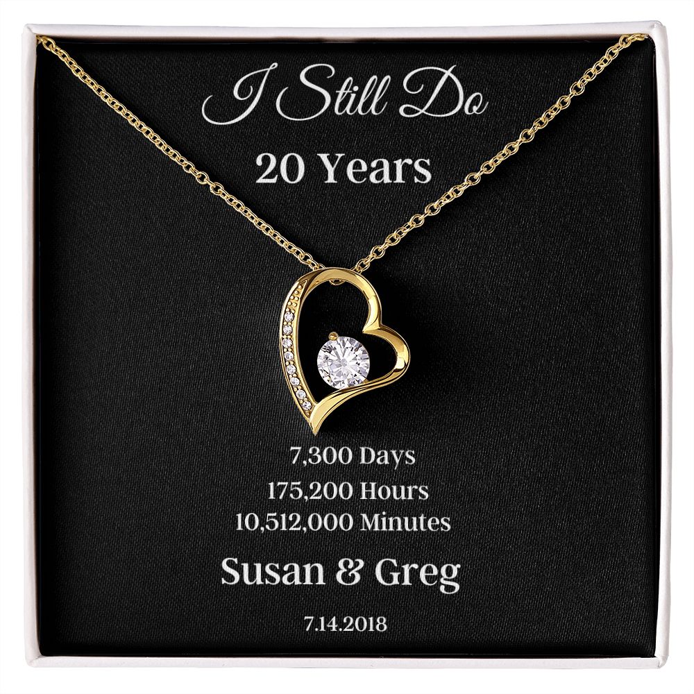 I Still Do, 20th Anniversary Gift, Anniversary Necklace, 20 Years Anniversary gift, Gift for Her, Wedding, Wedding Gift, Soulmate MNM08
