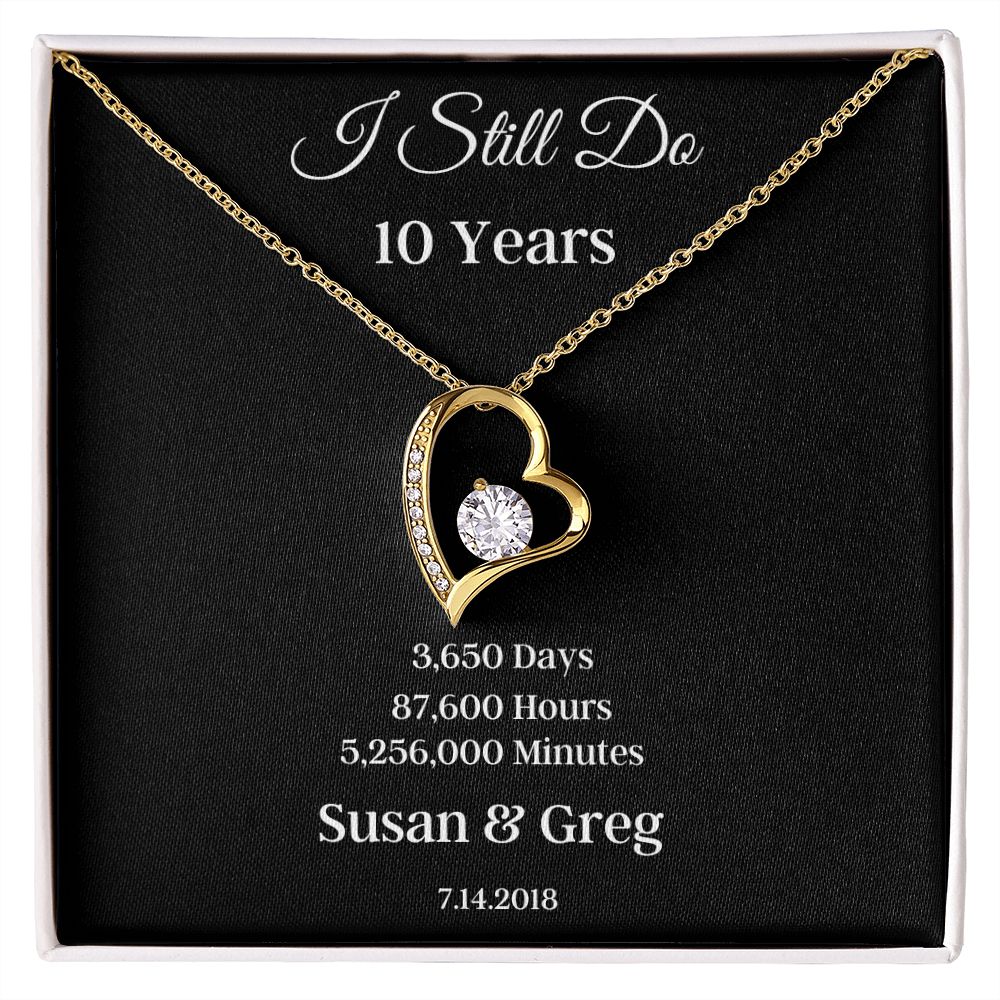 I Still Do, 10th Anniversary Gift, Anniversary Necklace, 10 Years Anniversary gift, Gift for Her, Wedding, Wedding Gift, Soulmate MNM09