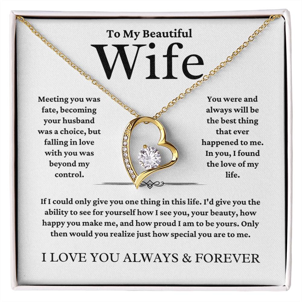 To My Wife | Meeting You | Forever Love Necklace | Summer Collection