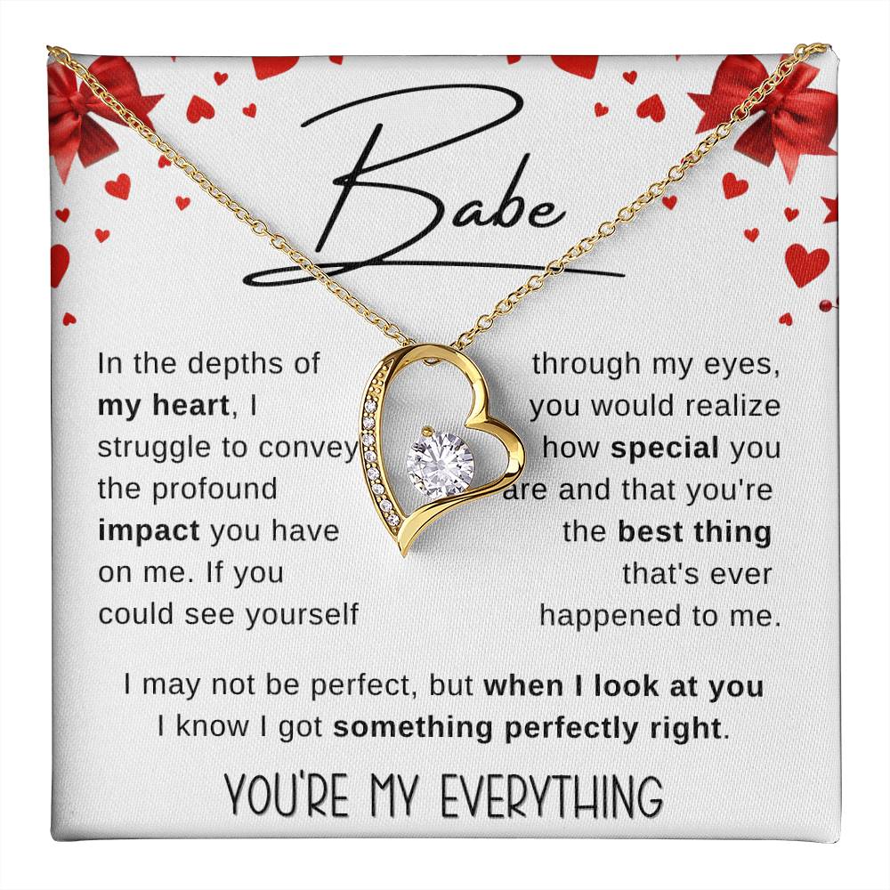 Babe | Perfectly Right | Forever Love Necklace | Gift
