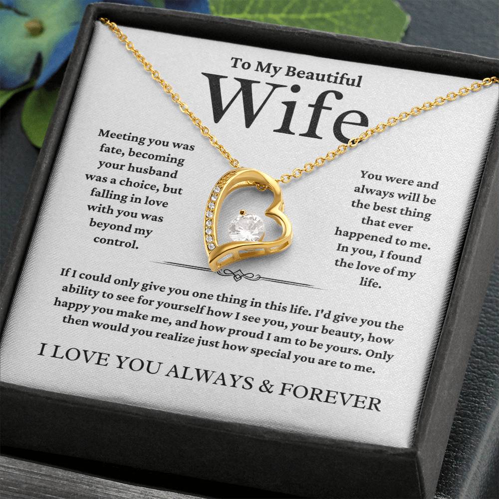 To My Wife | Meeting You | Forever Love Necklace | Summer Collection