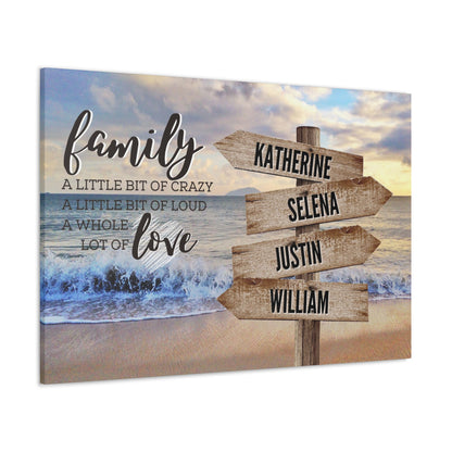 Family A Whole Lot Of Love Canvas Wall Art | Wedding Anniversary Engagement Love Gift