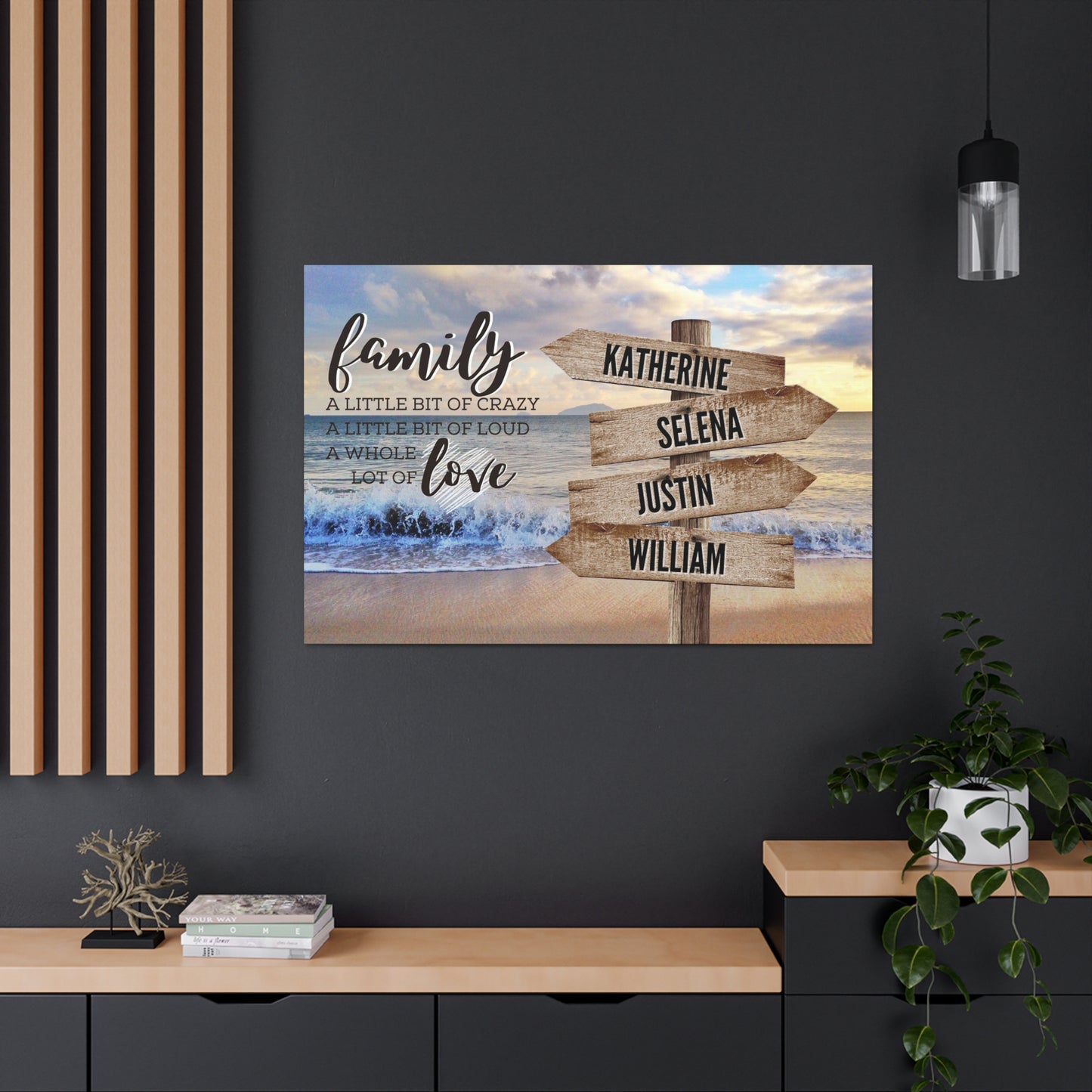 Family A Whole Lot Of Love Canvas Wall Art | Wedding Anniversary Engagement Love Gift