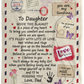 Daughter Dad Cozy Plush Fleece Letter Blanket