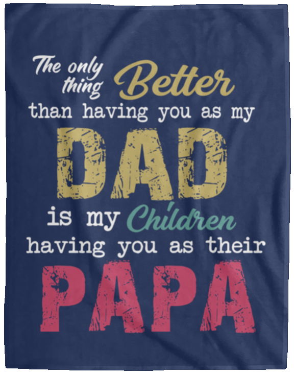Dad and Papa | Fleece Sherpa Blanket