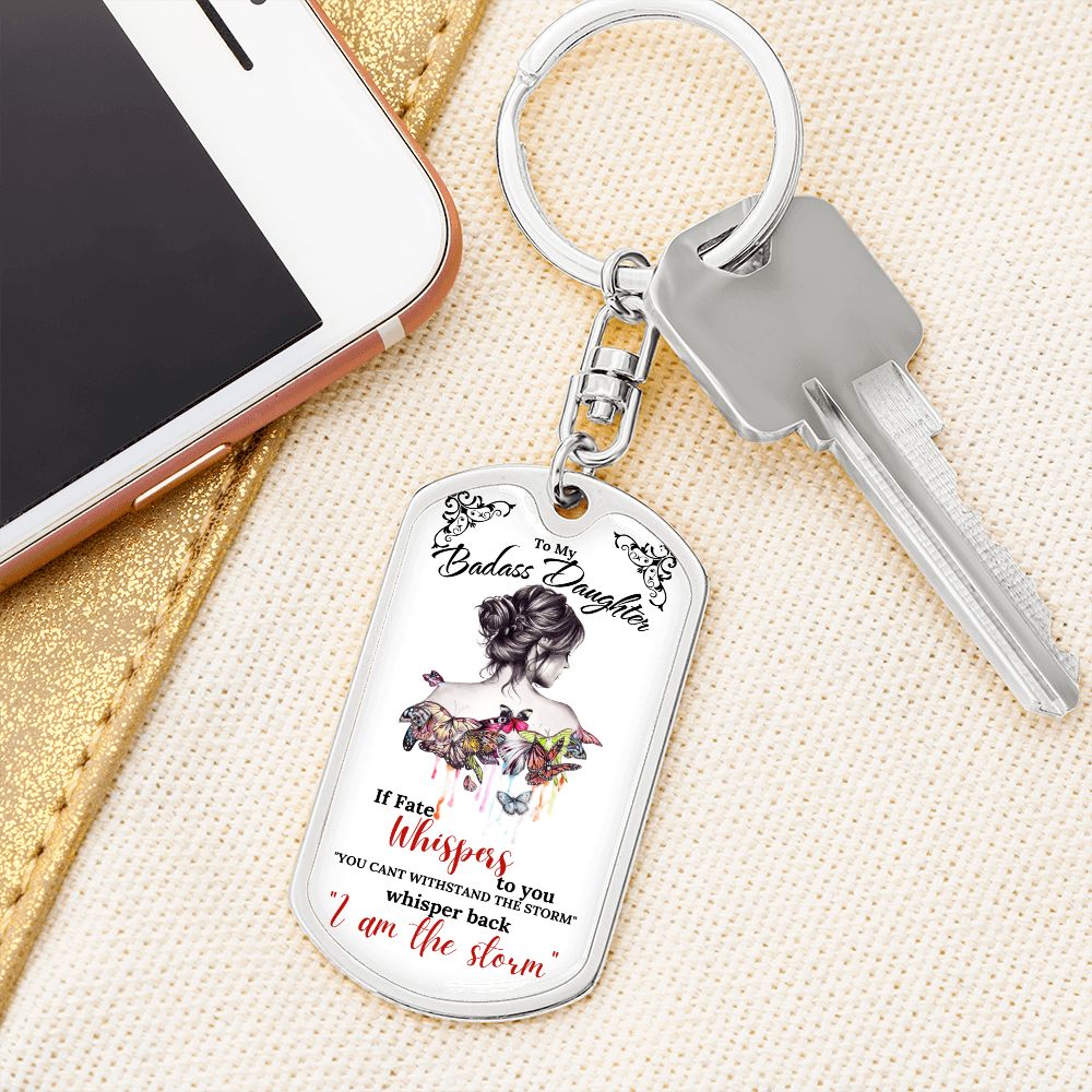 Badass Daughter Storm | Key Chain | Non Engrave