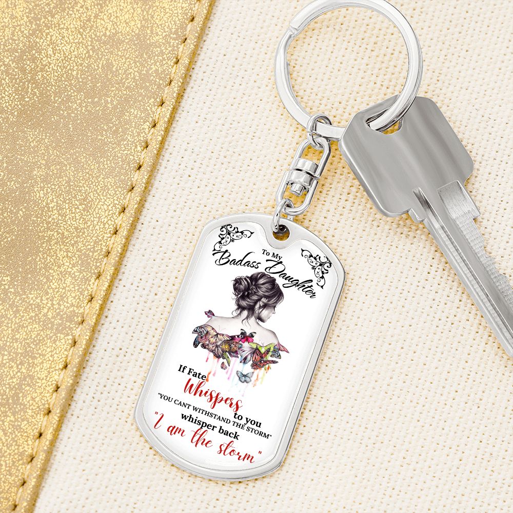 Badass Daughter Storm | Key Chain | Non Engrave