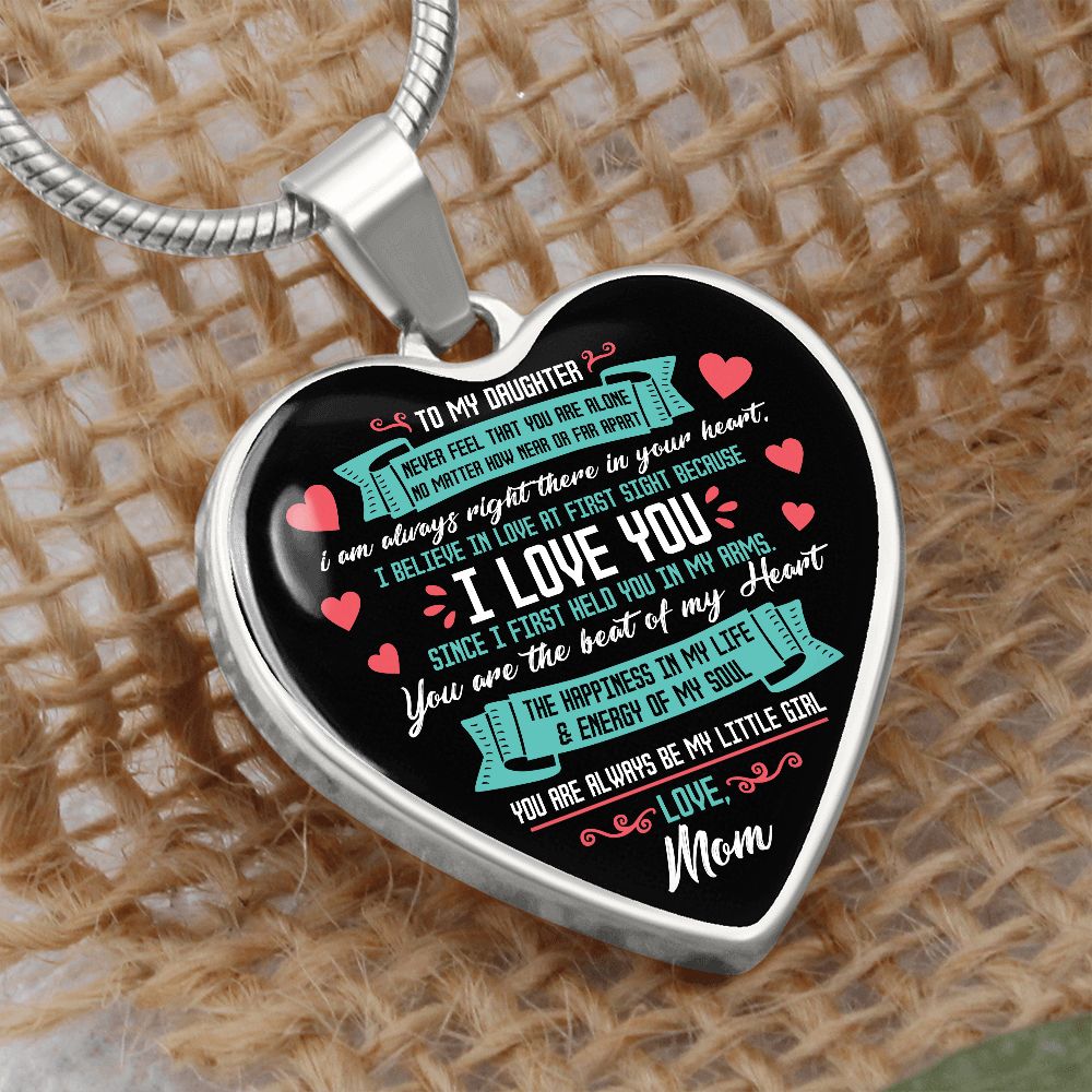 To My Daughter I Love You | Heart Pendant