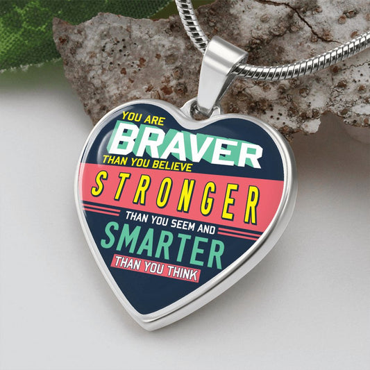 Brave Strong Smart | Heart Pendant