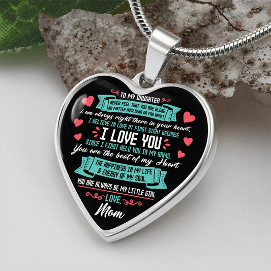 To My Daughter I Love You | Heart Pendant