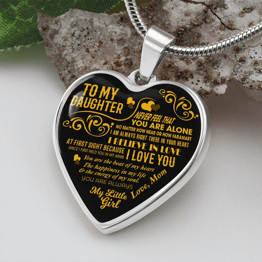 To My Daughter Love | Heart Pendant