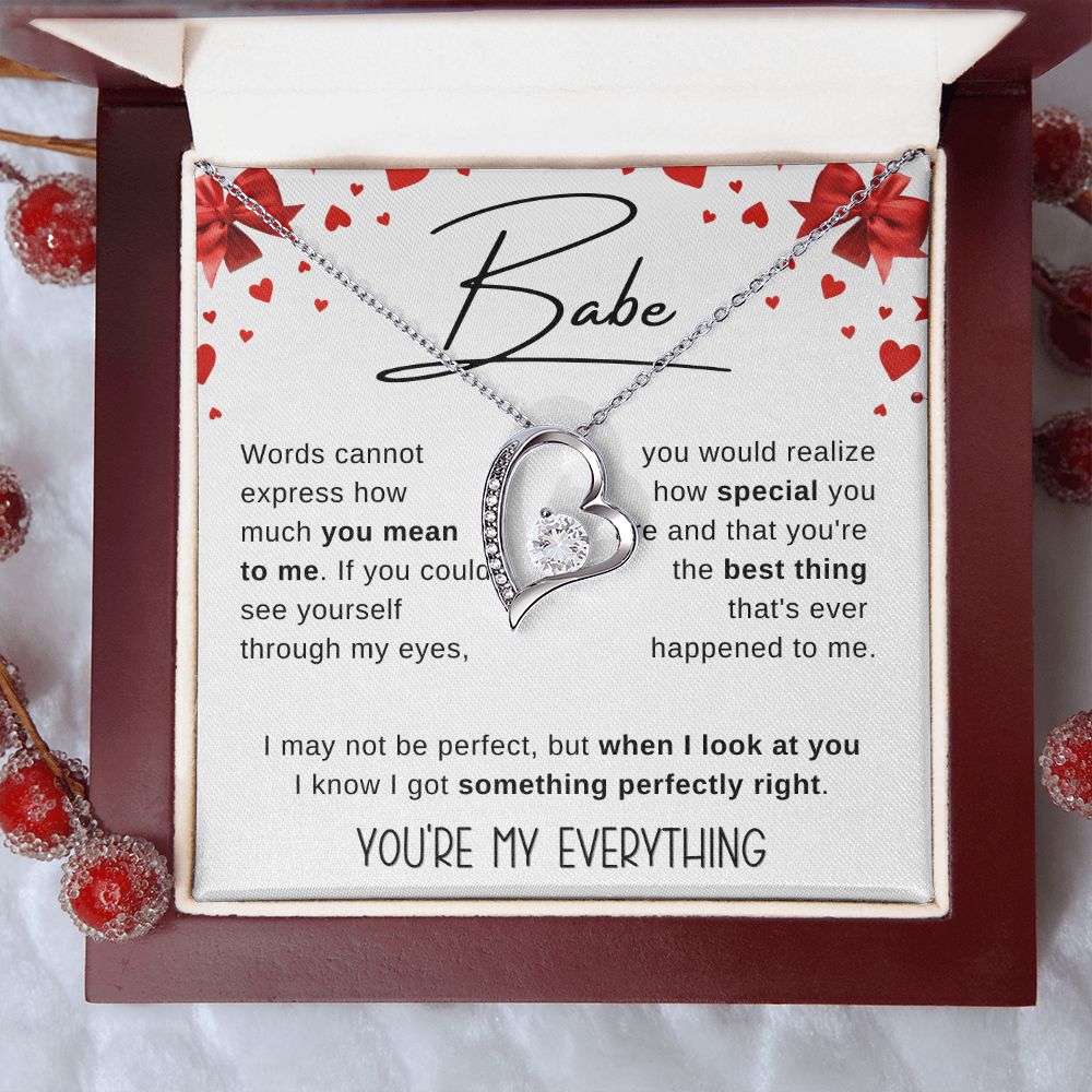 Babe Wife Soulmate | Forever Love Necklace | Valentine Gift