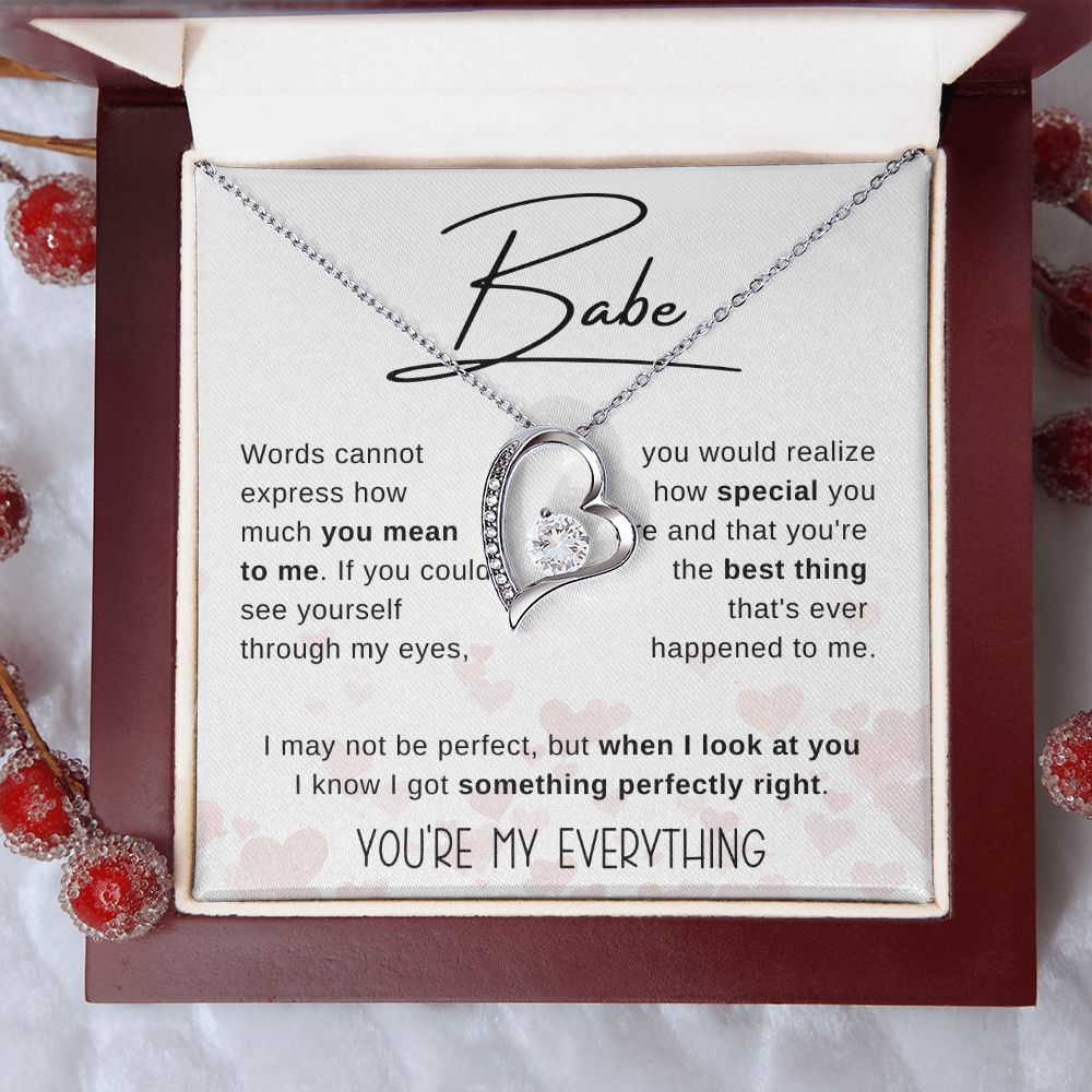 Babe Wife Soulmate | Hearts | Forever Love Necklace | Valentine Gift