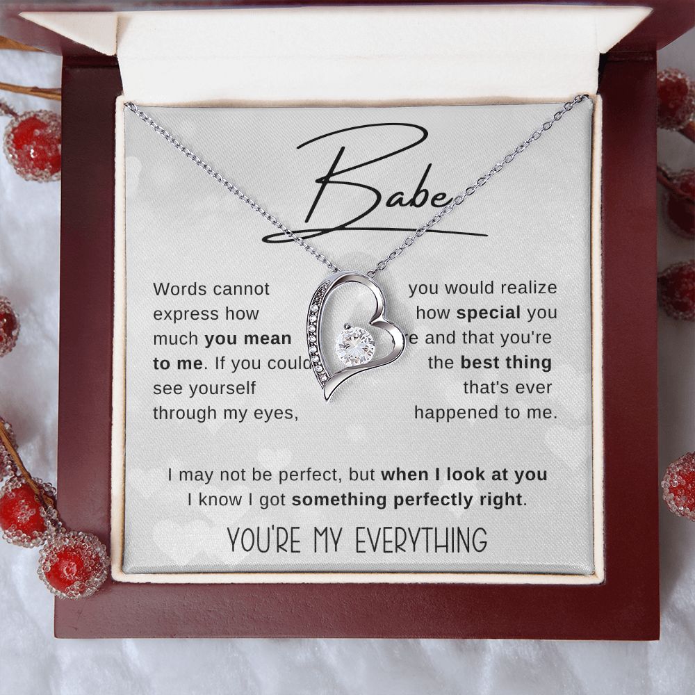 Babe Wife Soulmate | Forever Love Necklace | Valentines Gift