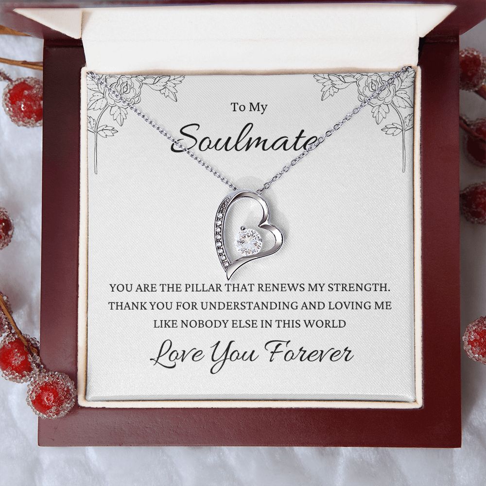 To My Soulmate | Double Rose | Forever Love Necklace | Valentines Day Gift