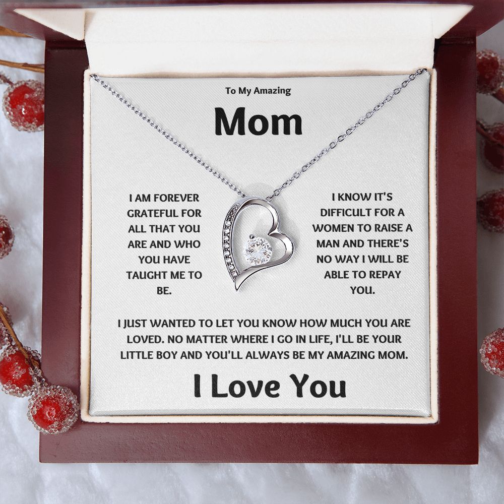 Amazing Mom | Forever Grateful | Forever Love Necklace