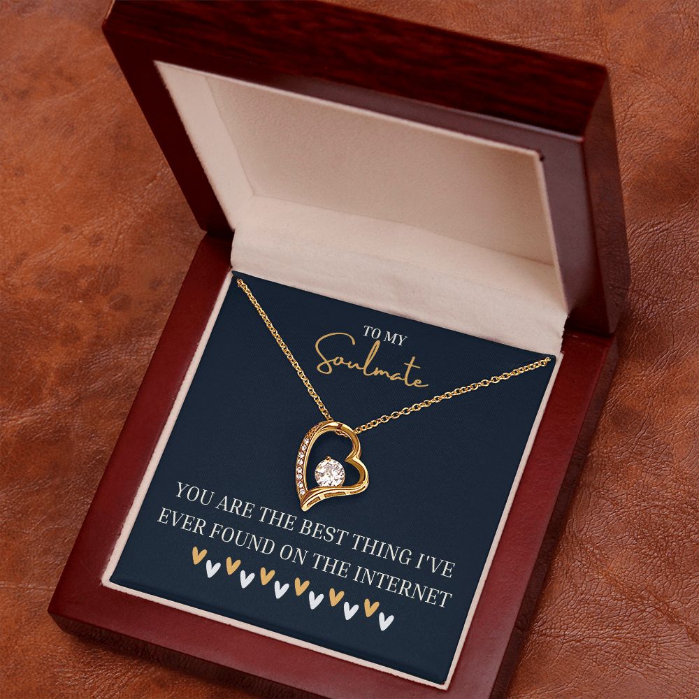 Soulmate | Internet | Black | Forever Love Necklace | Valentine Gift