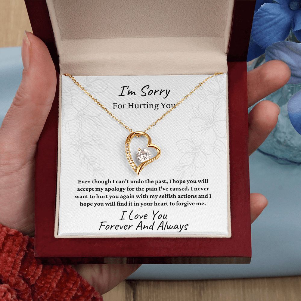 I'm Sorry | Forever Love Necklace | Apology Gift White