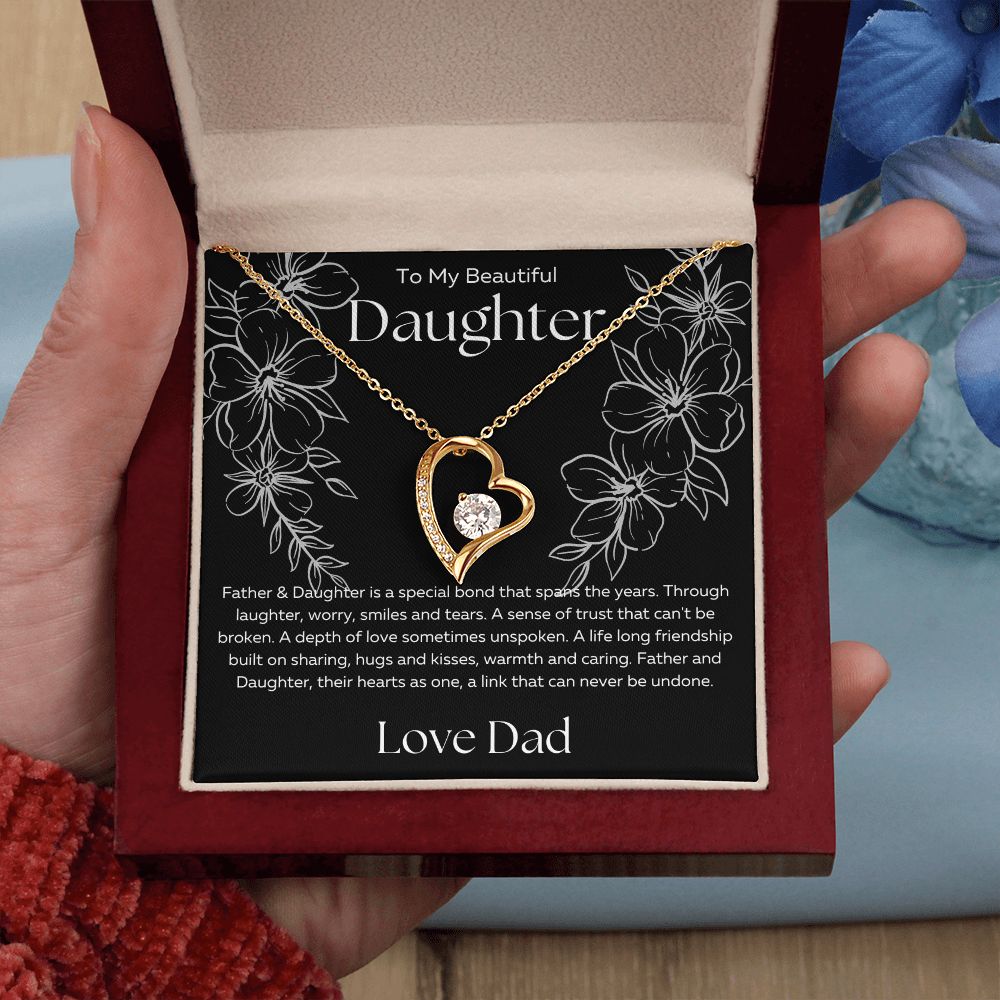 To My Daughter | Bond Love Dad | Forever Love Necklace