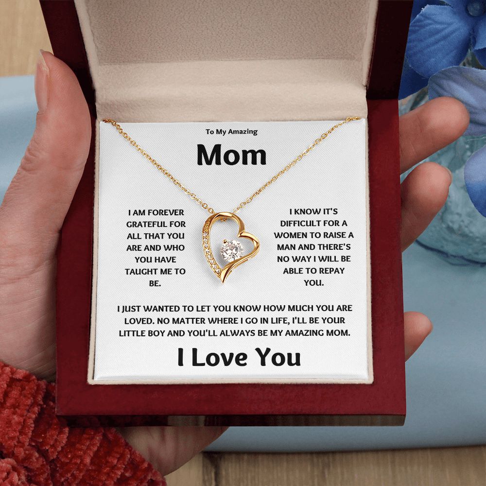 Amazing Mom | Forever Grateful | Forever Love Necklace