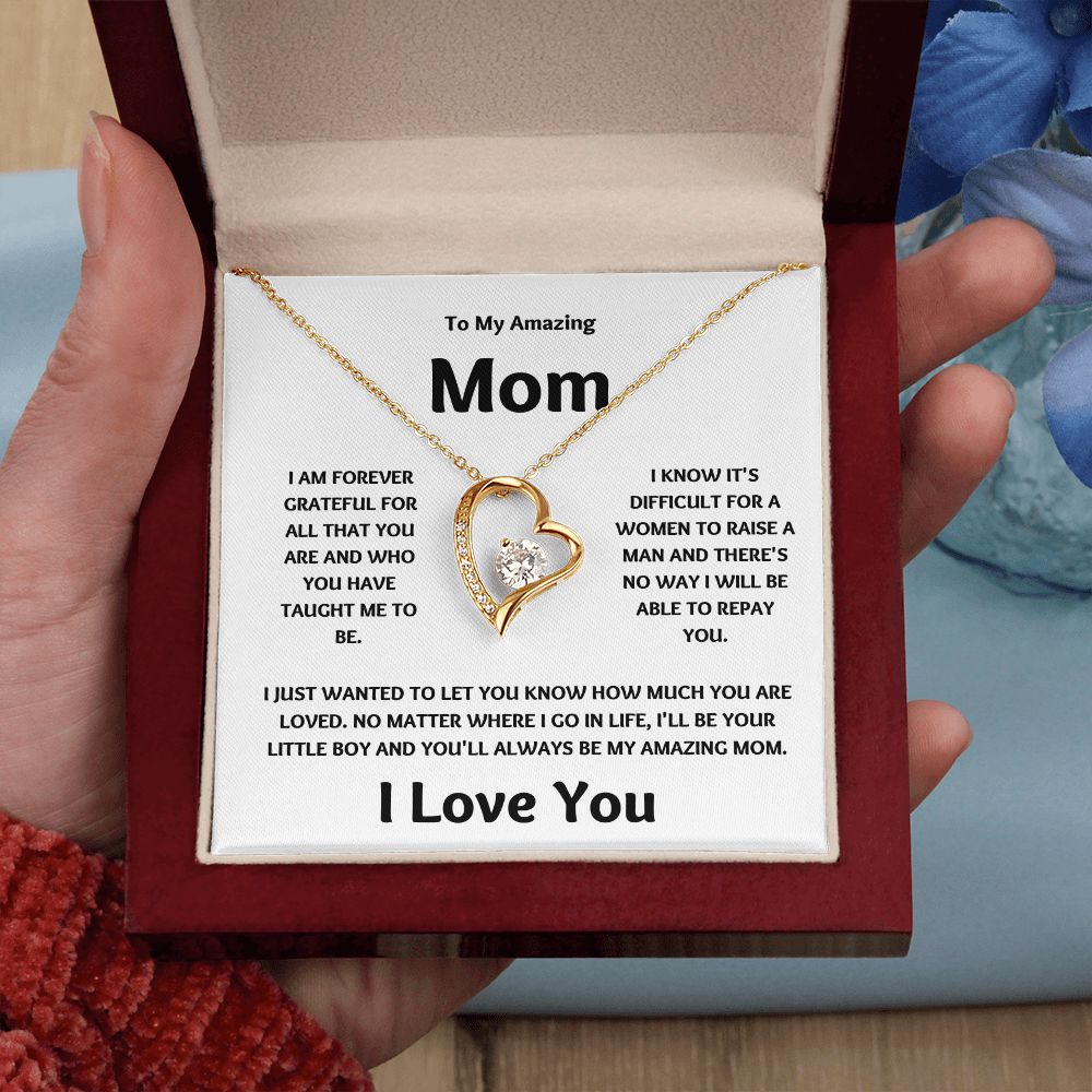 Amazing Mom | Forever Grateful Love Necklace | Mothers Day Gift