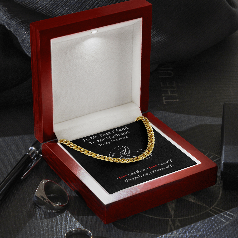 To My Best Friend Husband Soulmate Cuban Link Necklace