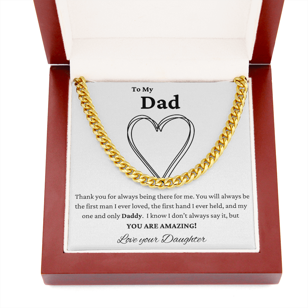 To My Dad Cuban Link Necklace