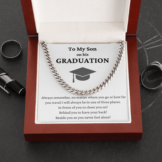 To My Son Graduation Cuban Link Necklace