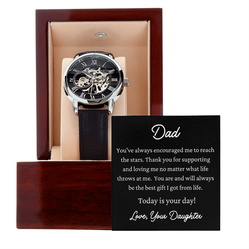 To My Dad Your Day Openwork Watch