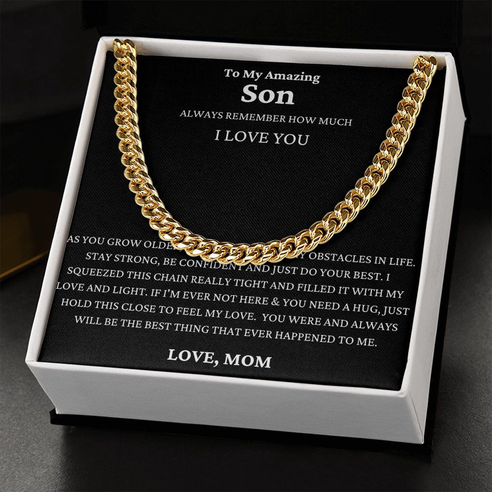 To My Amazing Son Cuban Link Chain