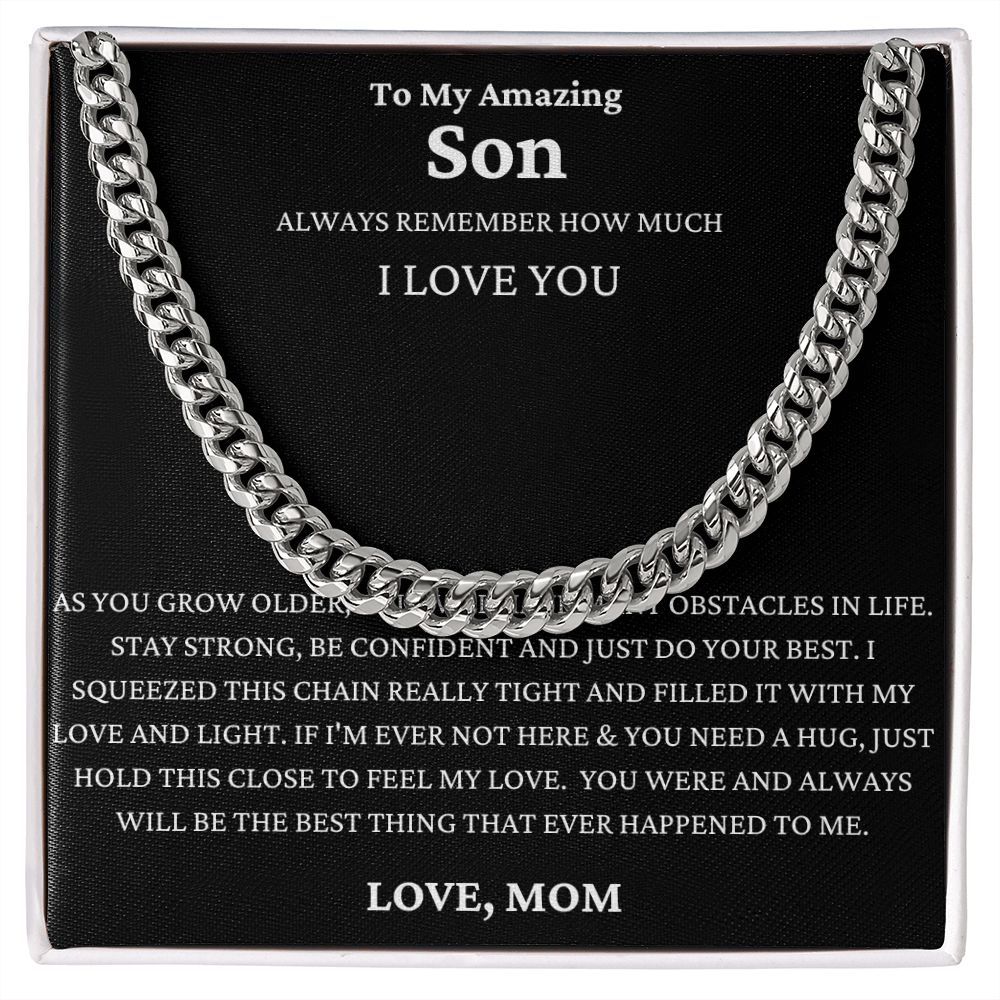 To My Amazing Son Cuban Link Chain