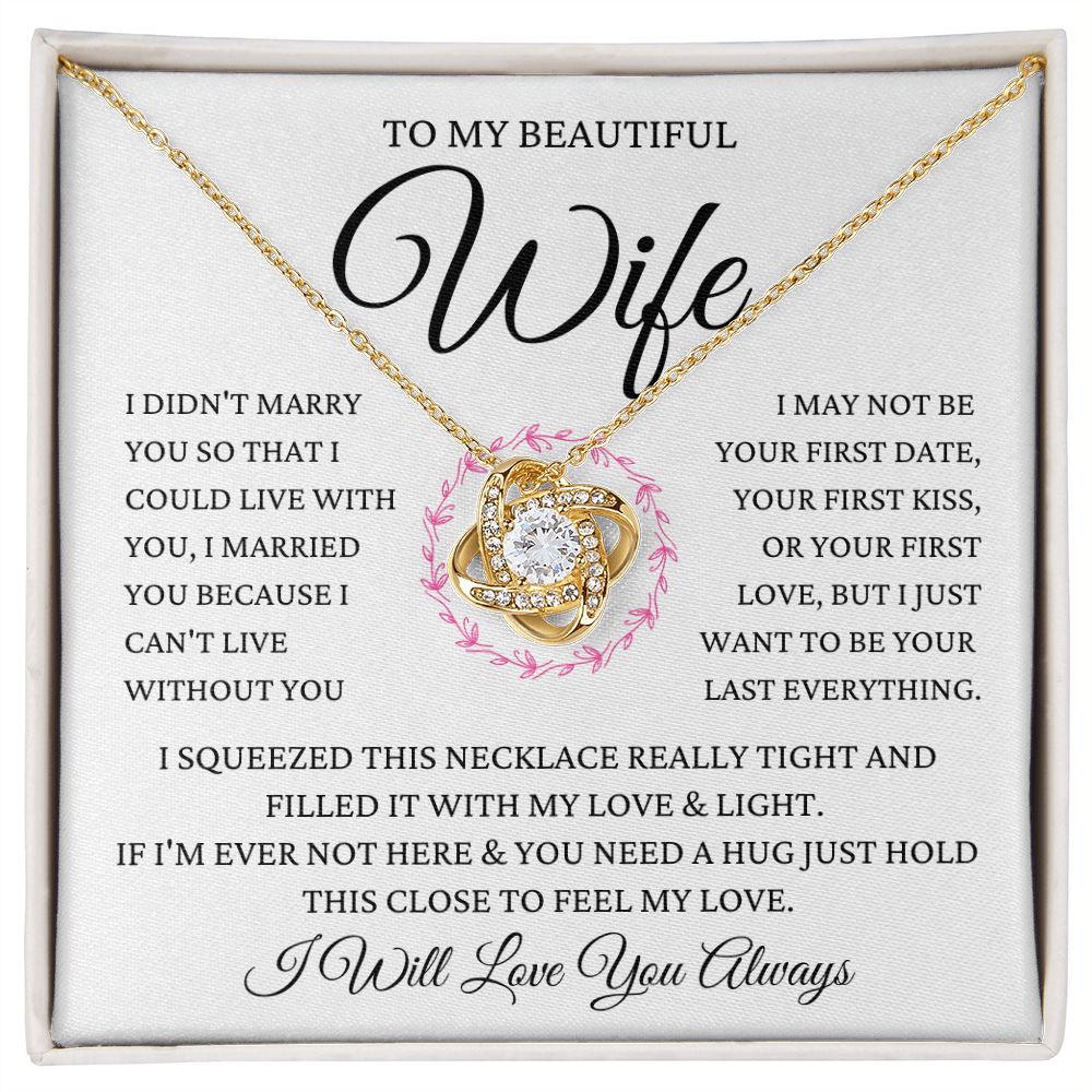 To My Wife | Flower Ring | Love Know Necklace | Valentines Day Gift
